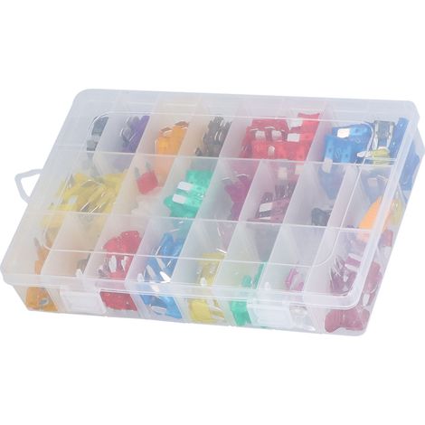 Kit de 300 fusibles lames automobiles PES, assortiment fusibles moyens et petits avec extracteur, 32V