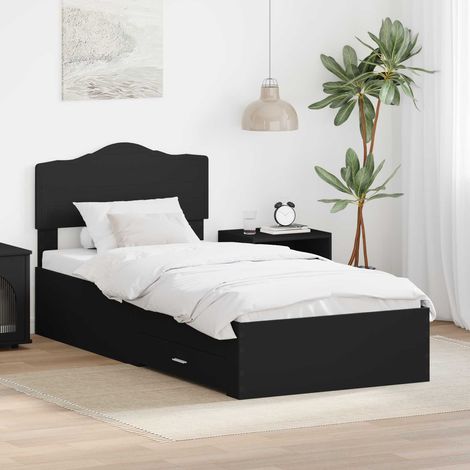 Estructura de cama Negro 70 x 190 cm Madera de ingeniería