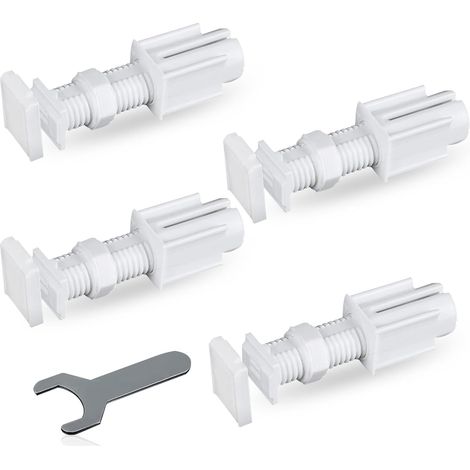 Lot de 4 supports de stores adhésifs sans perçage pour fenêtres, supports adhésifs en plastique sans outils, supports adhésifs pour stores vénitiens (1/5)