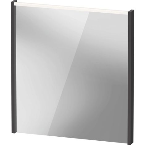 Espejo D-Code de Duravit, panel de luz LED superior, 650x700mm,