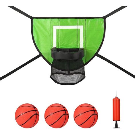 Ensemble de panier de basket-ball pour trampoline, panier de basket-ball étanche pour trampoline, adapté au basket-ball souple pour tous les âges, idéal pour les passionnés de basket-ball. (1/5)