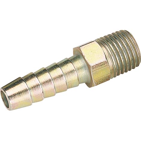 Draper 1/4" BSP Taper PCL Male Screw Tailpiece with 5/16" Bore Hose Connection (Model 25799) (1/5)