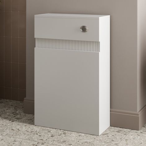 Aquari Bathroom Back To Wall BTW Toilet Concealed Cistern Unit Matt White Fluted (1/4)