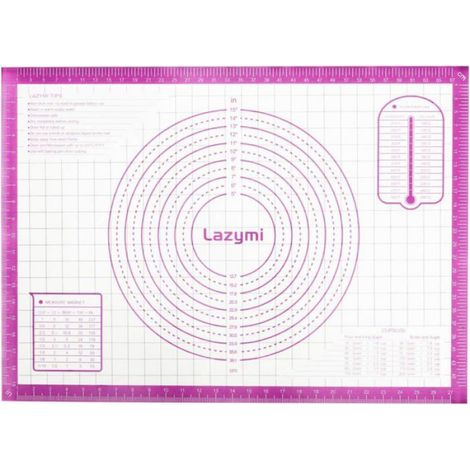 1 Tapis de cuisson, Antiadhésif, Mesures intégrées, Silicone, Pour four et pâtisserie (1/5)