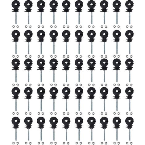50 clous isolants M6 pour clôtures électriques, compatibles avec les systèmes d'isolation de clôtures électriques et l'élevage (RN).WHBYV (1/4)