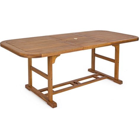 Tavolo in legno di acacia allungabile noemi rettangolare 150-200x90 - bizzotto (1/5)