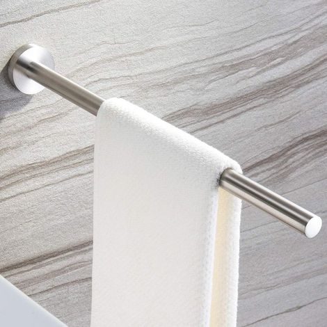 Porte-serviettes inox salle de bain porte-serviettes mural brossé 40 cm (1/5)
