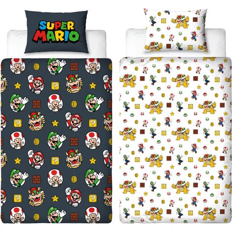 Parure de lit avec Motif, Housse de Couette réversible Double Face Noire avec taie d'oreiller Assortie (1/5)