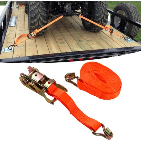 Sangle d'arrimage pour remorque de camion, tendeur à cliquet 25 mm x 6 m, capacité de charge de 1500 kg (1/5)