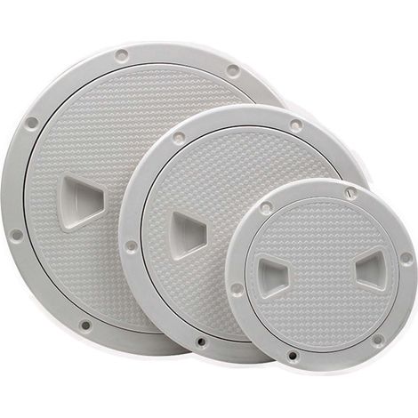 Trappe de Visite Rond Pont ABS 4in 6in 8in Plaque Couverture Trappe Inspection Deck Pont Acces Anti DéRapant Marine Yacht Couverture De Visite Navigation (1/4)
