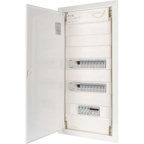 Eaton Bestückter Kleinverteiler, 4-reihig, Stahlblechtür flach 194711-A (1/3)