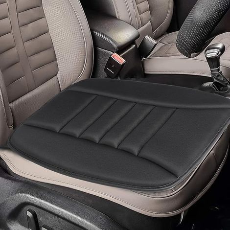 Coussin Voiture Siege, Coussin de Siège de Voiture Housse de Siège, Mousse Mémoire Protection Chaise Confortable Antidérapant Mat Pad Couverture Siège Auto, pour Auto Bureau Domicile - Noir (1/5)