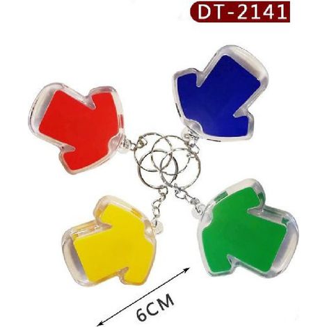 Wisdom - Set 4 Pezzi Mini Torcia Led Portachiavi A Forma Di Maglietta Da Calcio Dt-2141 - (1/4)