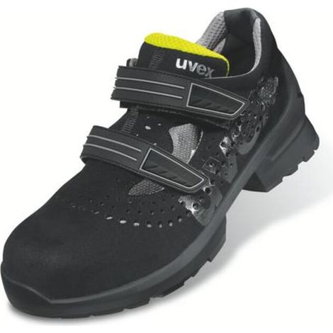 uvex Sandalen 1 S1 65609 schwarz gelb Weite 12 Gr. 39