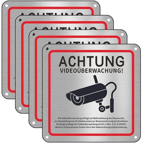 Panneau de vidéosurveillance, Vidéosurveillance sur propriété privée -- (1/5)