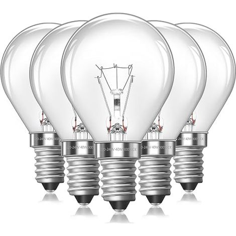 G45 E14 Oven Lamp, Dimmable E14 Warm White 2700K, AC 230V, Small Golf Ball Bulb for Cookers, Decorative Light (1/5)