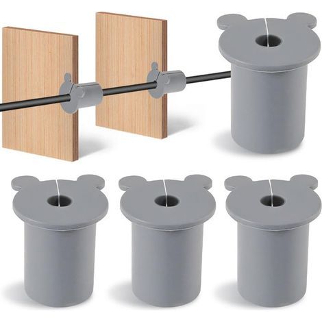 4-Piece Starlink Cable Management Kit for 2.5 cm Wall Hole, Wall Wire Grommet Through Wall Hole Cover, Silicone Wall Grommet for Wall Hole and Cabinet Wall Holes (Gray)
