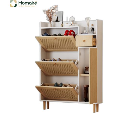 Flur- Garderobenschrank weiß aus MDF 90 x 17 x 125 cm HOMAIRE (1/5)