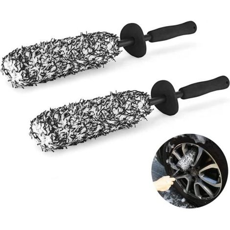 2 PCS Brosse Jante Voiture Microfibre, 420 MM Brosse Nettoyage Voiture, Brosse Jante Voiture pour Voiture Moto (1/4)