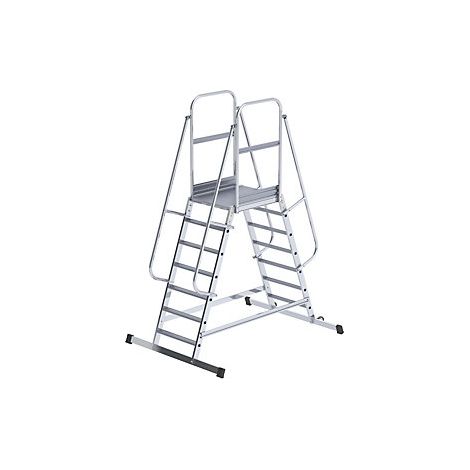 Escalera con tarima de aluminio de ascenso por dos lados (1/3)