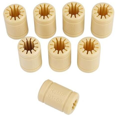 royaluxe-8 pièces LM8UU Portant, imprimante 3D Solide polymère Lisse Portant 8 mm Arbre roulement linéaire, roulement en Plastique pour imprimante 3D