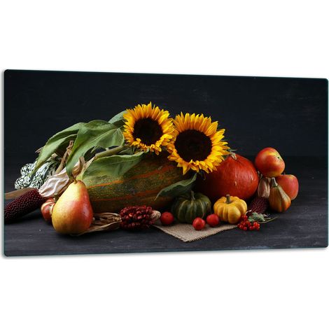 Schneidebrett aus Glas, 52x30 cm, Blumen (1/5)