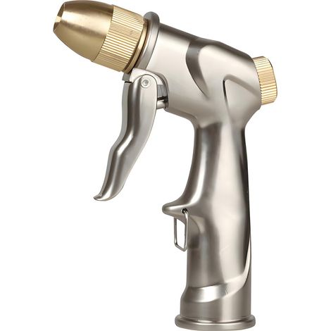 Gartensprenger aus 100 % Metall – 4 Hochdruck-Sprühstufen – Für Autowäsche, Tierbad, Blumen und Rasen – Langlebig und auslaufsicher (1/4)