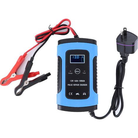 Chargeur de Batterie 12V 6A à Impulsions, Réparation avec Ventilateur Silencieux, pour Auto Moto, Prise AU 100-240V (1/5)