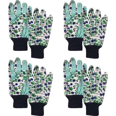 4 paires de gants de jardin avec picots en PVC pour nettoyer le jardin, désherber, planter, arroser (Style 6) (1/5)