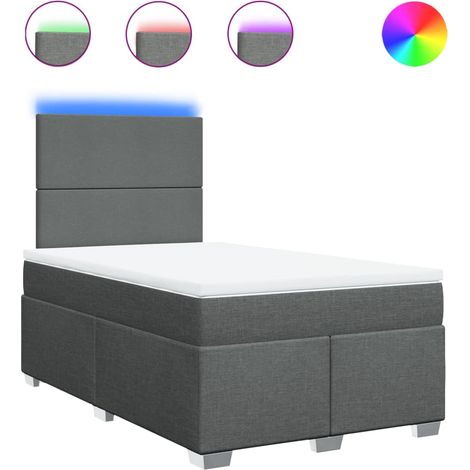 Maison Exclusive - Boxspringbett mit Matratze Dunkelgrau 120x200 (1/5)