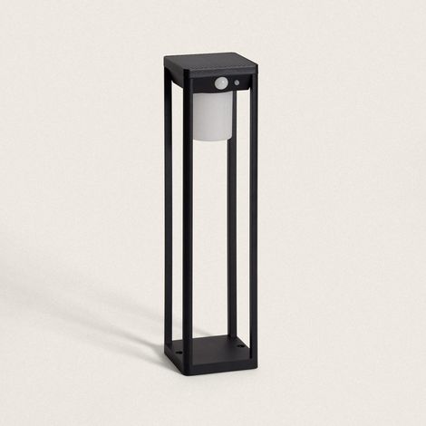 LED Bodenstehleuchte Außen Solar 2.5W 40cm Aluminium mit Bewegungssensor Devah Schwarz