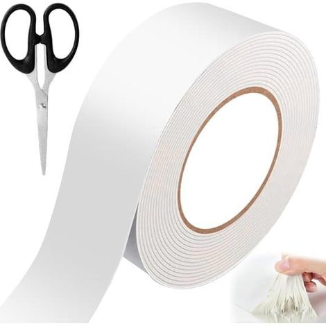 Ruban d'étanchéité blanc en butyle imperméable - ruban de réparation auto-adhésif résistant, adapté aux toitures, camping-cars et canalisations (5 cm x 10 m) (1/5)