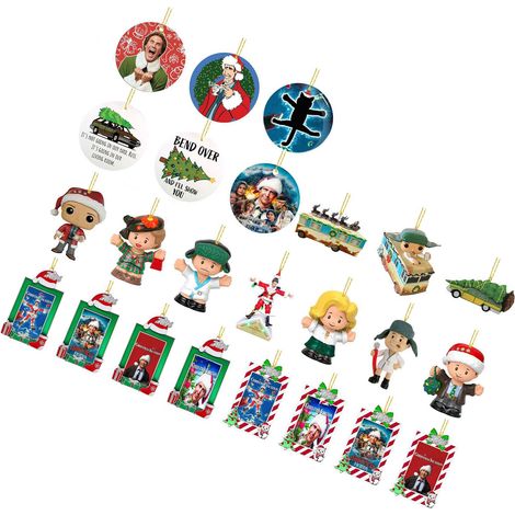 Calendrier de l'Avent Noël 2024 créatif à collectionner cadeaux surprises variés en papier 18x26 cm 1 pièce compte à rebours