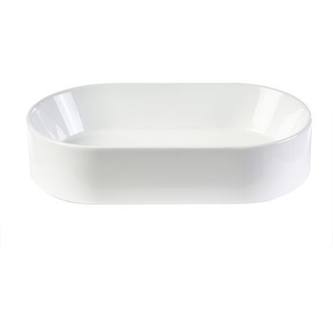 Lavabo ovalado de cerámica blanca L52.5 cm YARA (1/4)