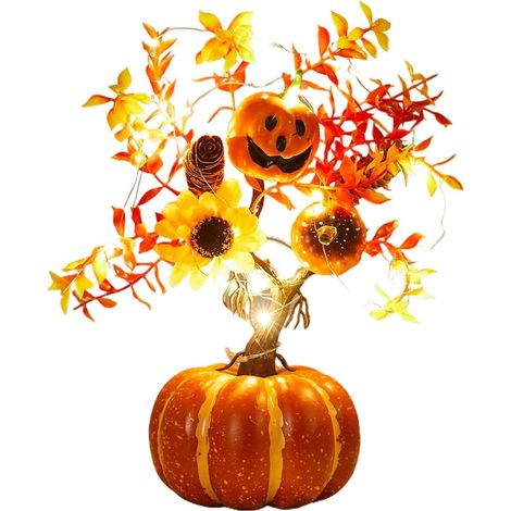 Décoration LED – Ornements lumineux en forme de d'automne pour récolte saisonnière, alimentation par piles, éclairage doux avec utilisation en intérieur pour la maison, la (1/5)