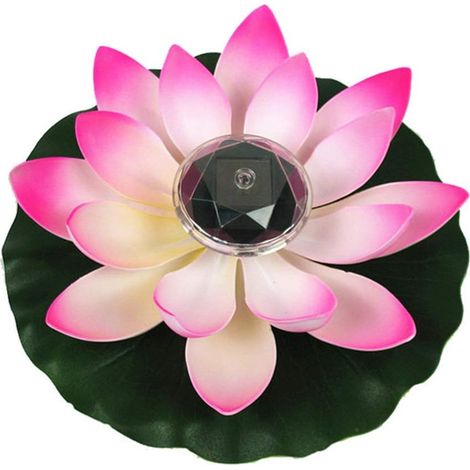 Lumière de Lotus, décoration de Bassin Flottant Solaire Fleur de Lotus LED changeant de Couleur de Fleurs Nuit Lampe de lumière pour Pool Party Garden House