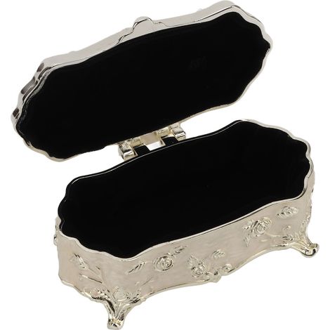 Boîte à Bijoux en Métal Zinc Émaillé - Coffret de Rangement Décoratif Vintage pour Colliers et Bracelets (1/5)