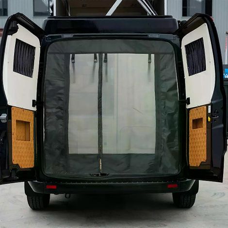 Moustiquaire anti-moucherons pour porte coulissante de camping-car Fiat Ducato, avec fermeture éclair (1/5)