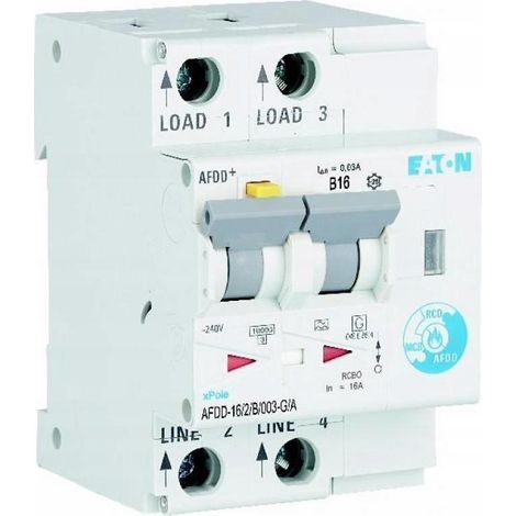 Interruttore differenziale Eaton AFDD 2P 16A IP20