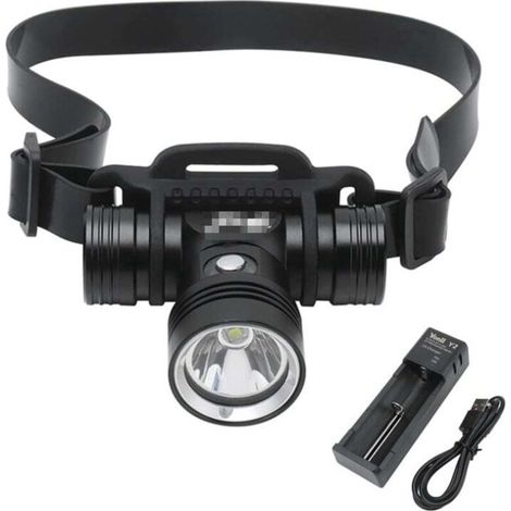 Rechargeable submersible headlamp, IPX8 waterproof, super bright 1000 lumens, 3 lighting modes, 60M underwater swimming headlamp with charger (1/4)