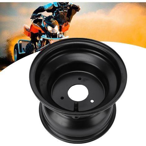 Jante de roue de quad 8 pouces 18X9.50-8, moyeu en métal haute résistance, pour karting et voiturettes de golf, noire (1/3)