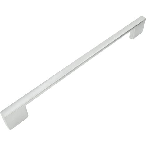 Tirador para mueble de metal plateado de 224 mm. (1/5)