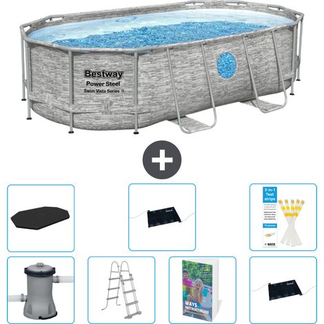 Bestway Power Steel Oval - 427x250x100 cm - 8-teilig S562