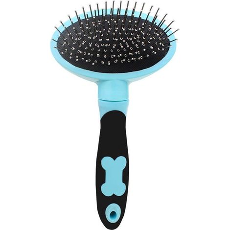 Brosse pour Chiens et Chats Toilettage Peigne pour Chien et Chat avec Poils Longs et Courts-Bleu (1/3)