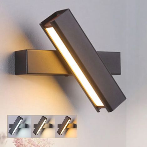 Wandleuchte, LED-Wandleuchte, Innenwandleuchte, drehbare Wandleuchte, 3 Lichtfarben, dreifarbige Leuchte, ideal für das Wohnzimmer