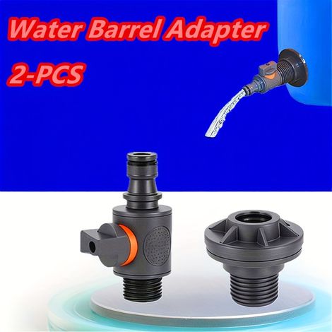 Kit d'adaptateurs 2 pièces PVC/IBC — Connecteurs durables pour réservoirs de stockage d'eau avec vannes