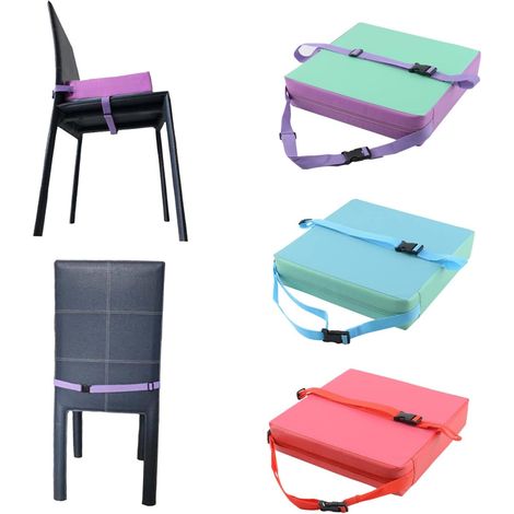Rehausseur de Chaise Garçon Fille Cuir Rouge Coussin Booster Ajustable et Sécurisé pour Siège de Salle à Manger Adapté Dès Portable pour Maison et Restaurant (1/4)