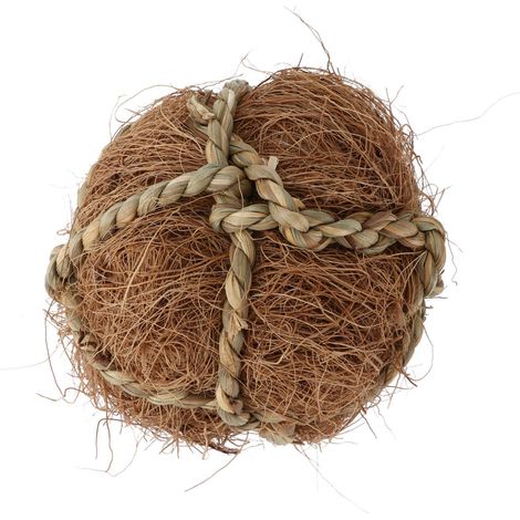 Boules de fibres de coco pour l'hygiène dentaire des lapins : jouets à mâcher pour lapins et chinchillas (1/5)