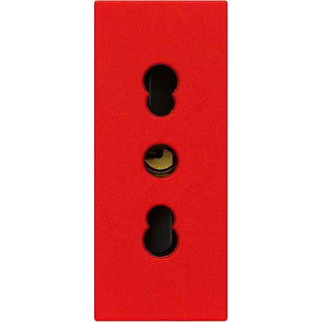 Presa bipasso 10/16A 250V rossa serie Vimar Linea 30203.R