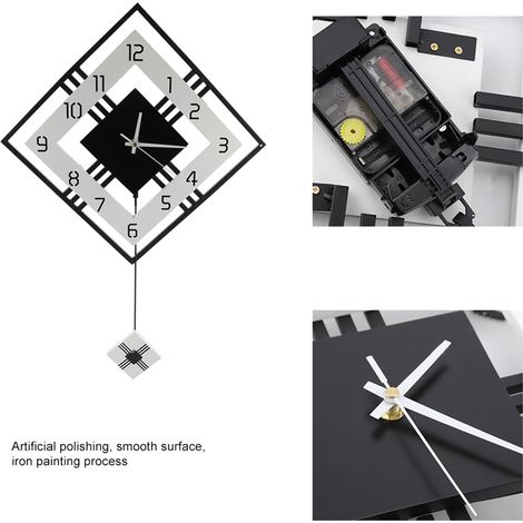 Moderne Wanduhr mit Pendel – Dekoration für Büro und Wohnzimmer